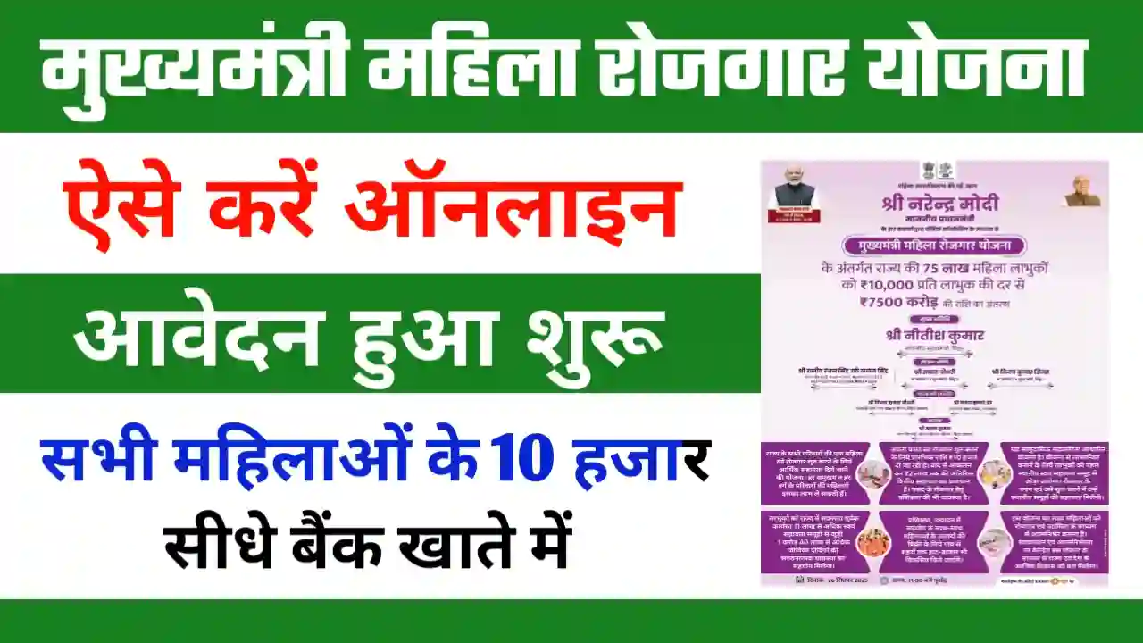 Bihar Mahila Rojgar Yojana Online Apply 2025